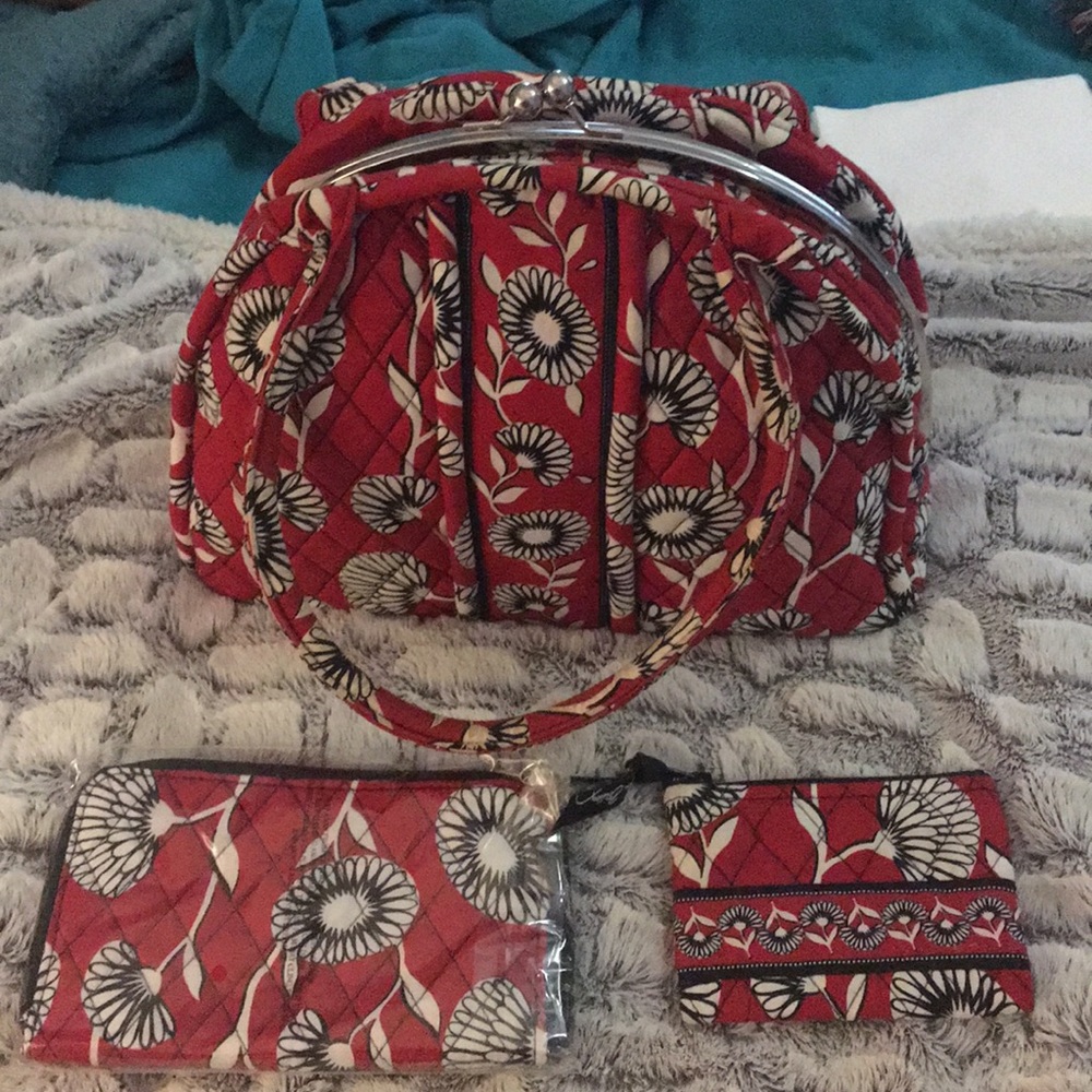 Vera Bradley bag with wallet and card case.New